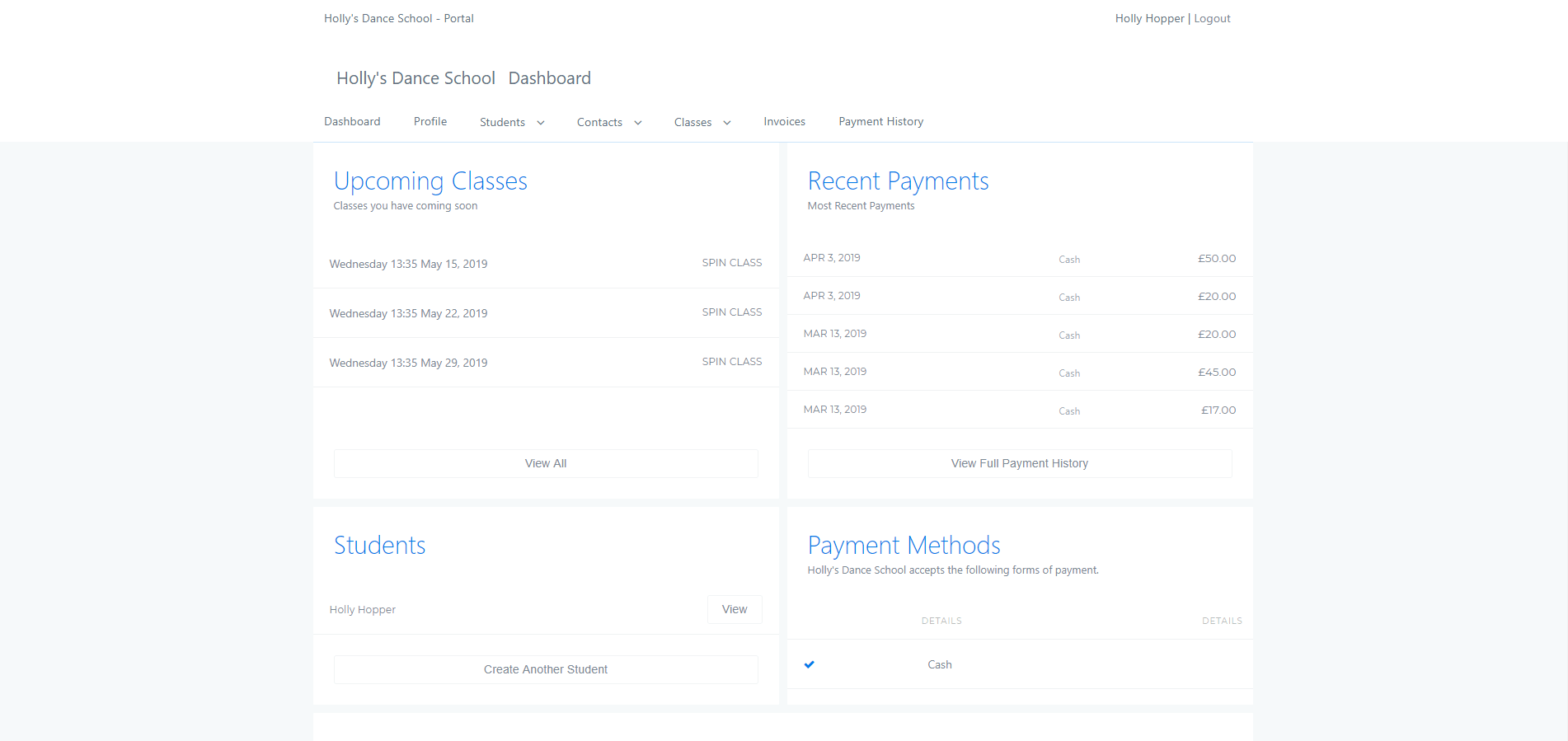 Customer Portal Dashboard