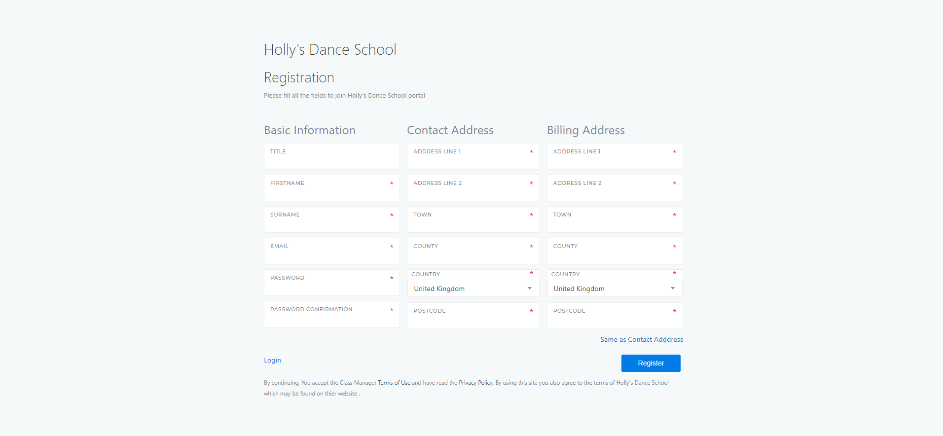 Online Enrolment