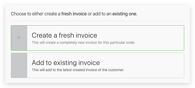 Add Order to Invoice