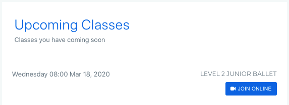 Join Class Online