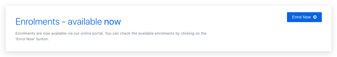 Portal Enrollments Available Now