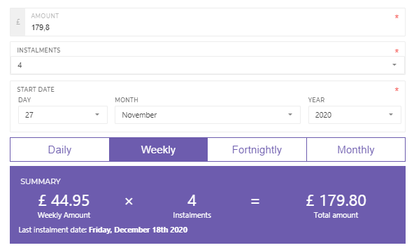 Payment Plans